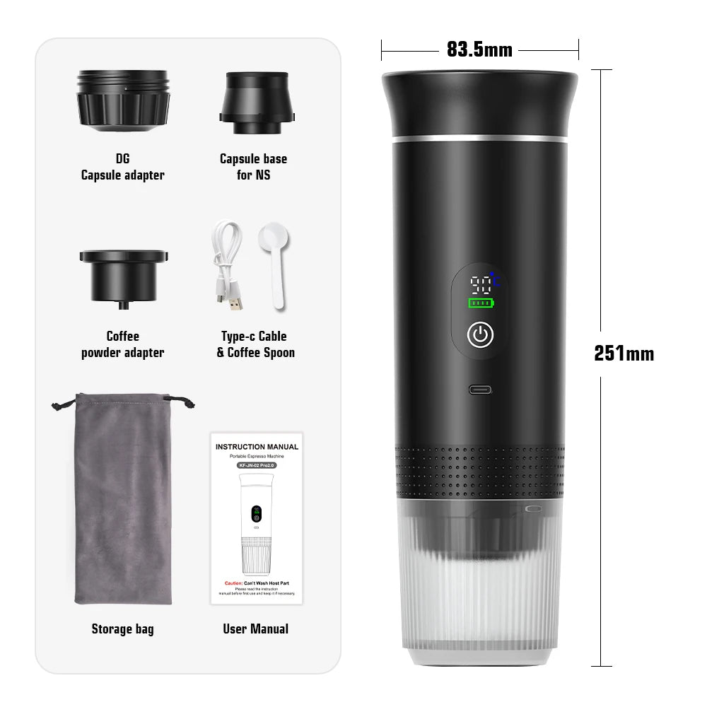 EspressoGo 3-in-1 Portable Coffee Maker