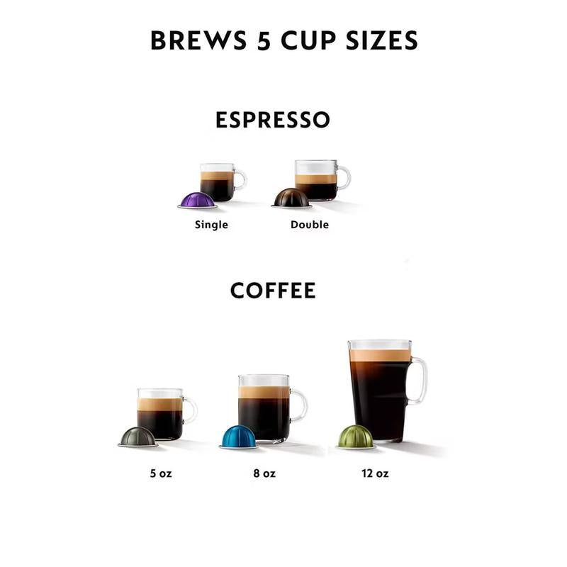 Nespresso 25.4 Oz Espresso Maker Machine Pink Vertuo Pop Coffee Delonghi Milk