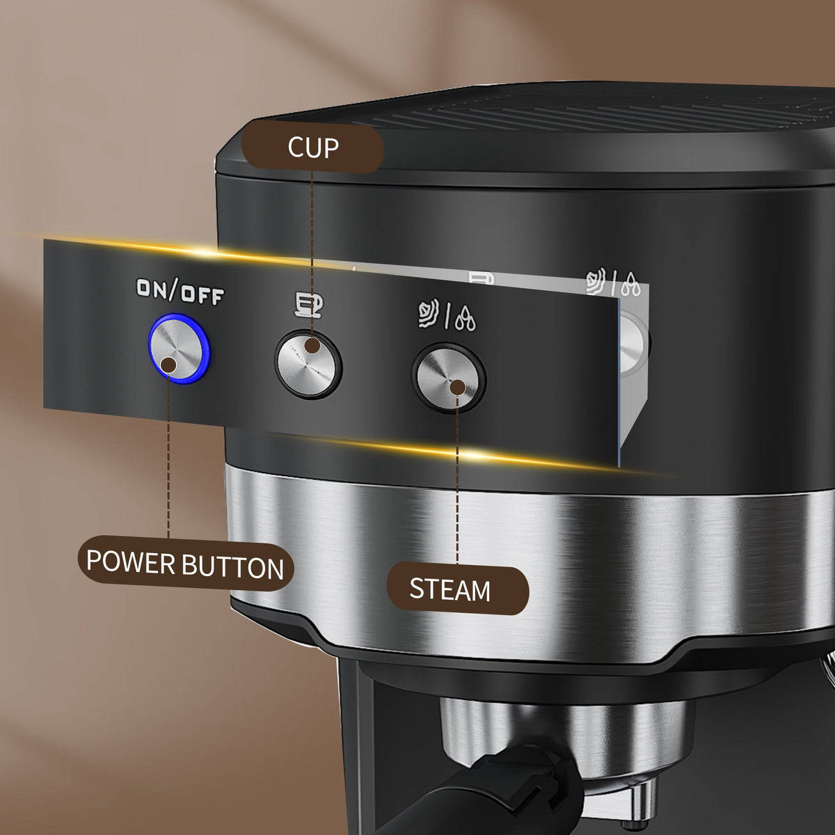 Experience Barista-Quality Coffee at Home with the NICWIN 15-Bar Espresso Machine Featuring Auto Milk Frother and Steam Wand