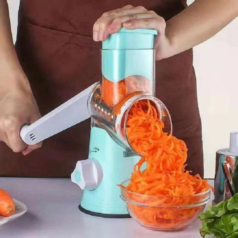Multifunctional Vegetable Cutter Hand-Cranked Rotate Grater Three-In-One Roller Vegetable Cutter Vertical Four-In-One Slicer