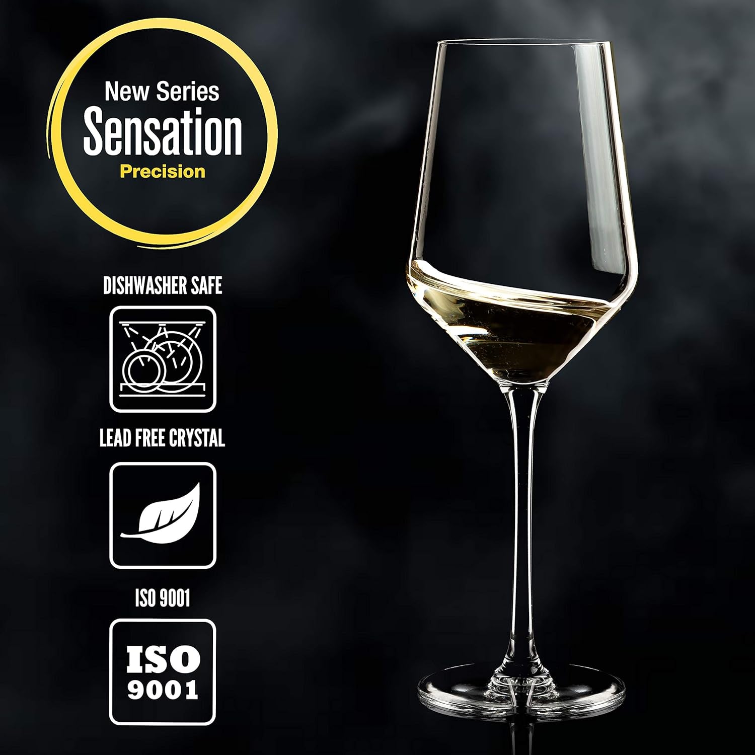 White Wine Glasses Set of 2-14Oz Modern Wine Glasses, Crystal Copas De Vino, Restaurant Glassware, Stem Glasses Drinking Sauvignon Blanc, Chardonnay Wine Glass for White and Red Wine