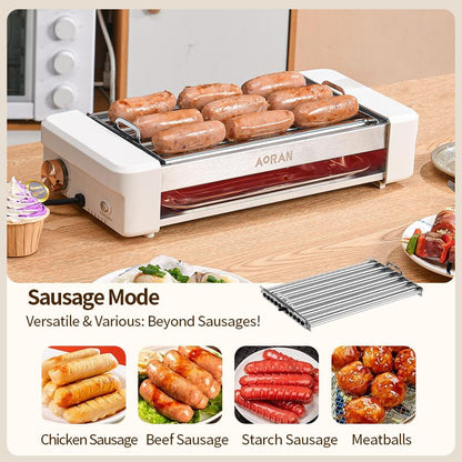 Hot Dog Roller,Sausage Grill Cooker Machine,Commercial and Household Hot Dog Machine for Family