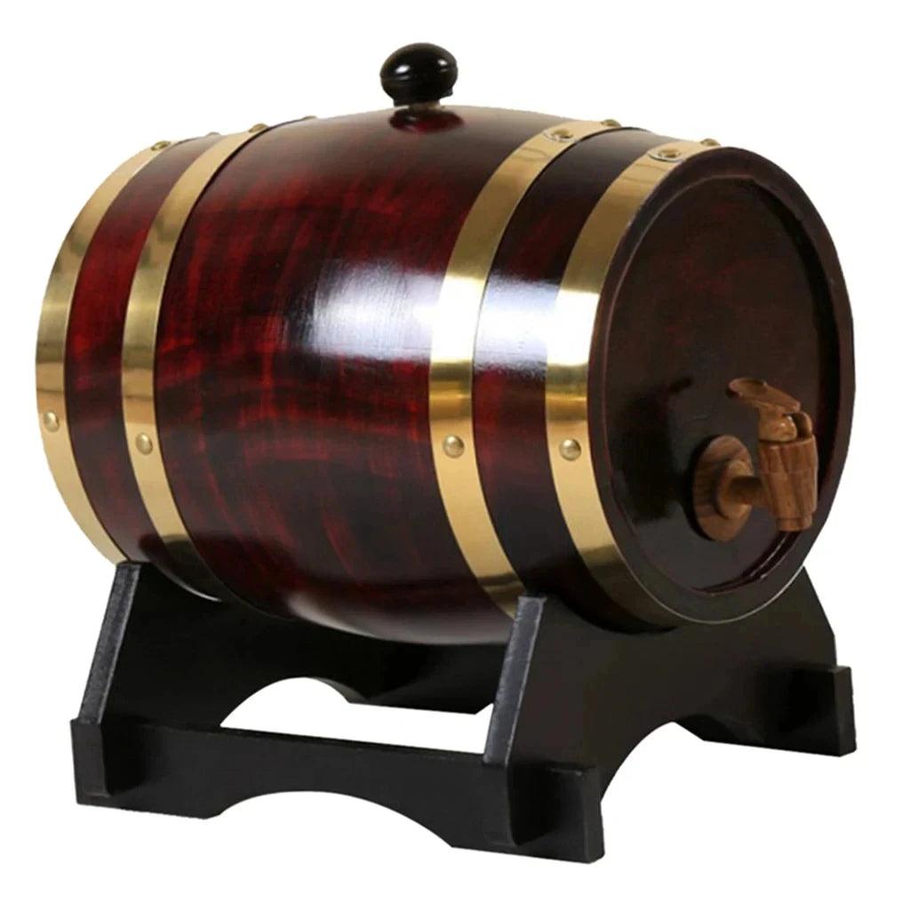 New 1L/1.5L/3L Wood Wine Barrel Vintage Oak Beer Brewing Accessories Whiskey Storage Container Home Decoration Wine Bar Tools