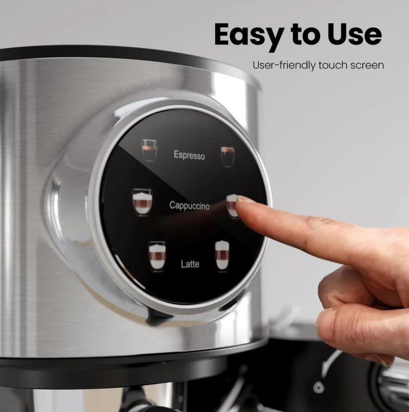 3 in 1 Professional Espresso Maker with Dual Heating System & Capsule Compatible Coffee Machine