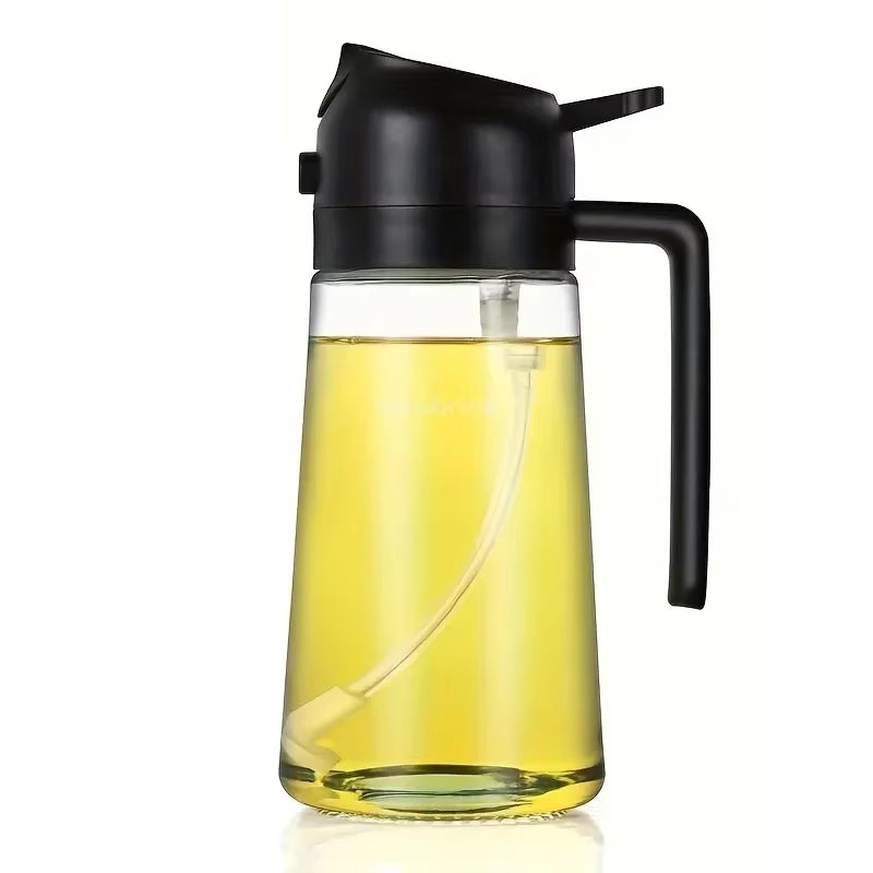 Versatile Olive Oil Spray Bottle - 2-in-1 Kitchen Dispenser for Cooking & Frying