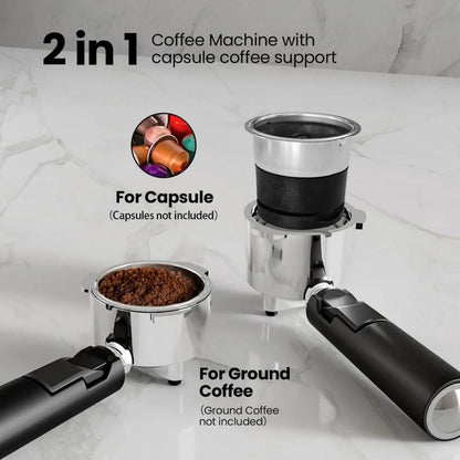 3-in-1 Espresso & Capsule Coffee Premiun Machine