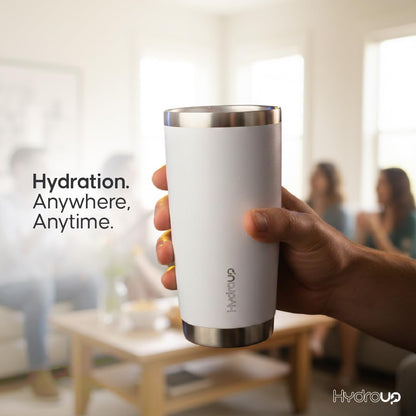 20 oz Stainless Steel Insulated Tumbler with Lid - Travel Coffee Mug & Iced Beverage Cup 