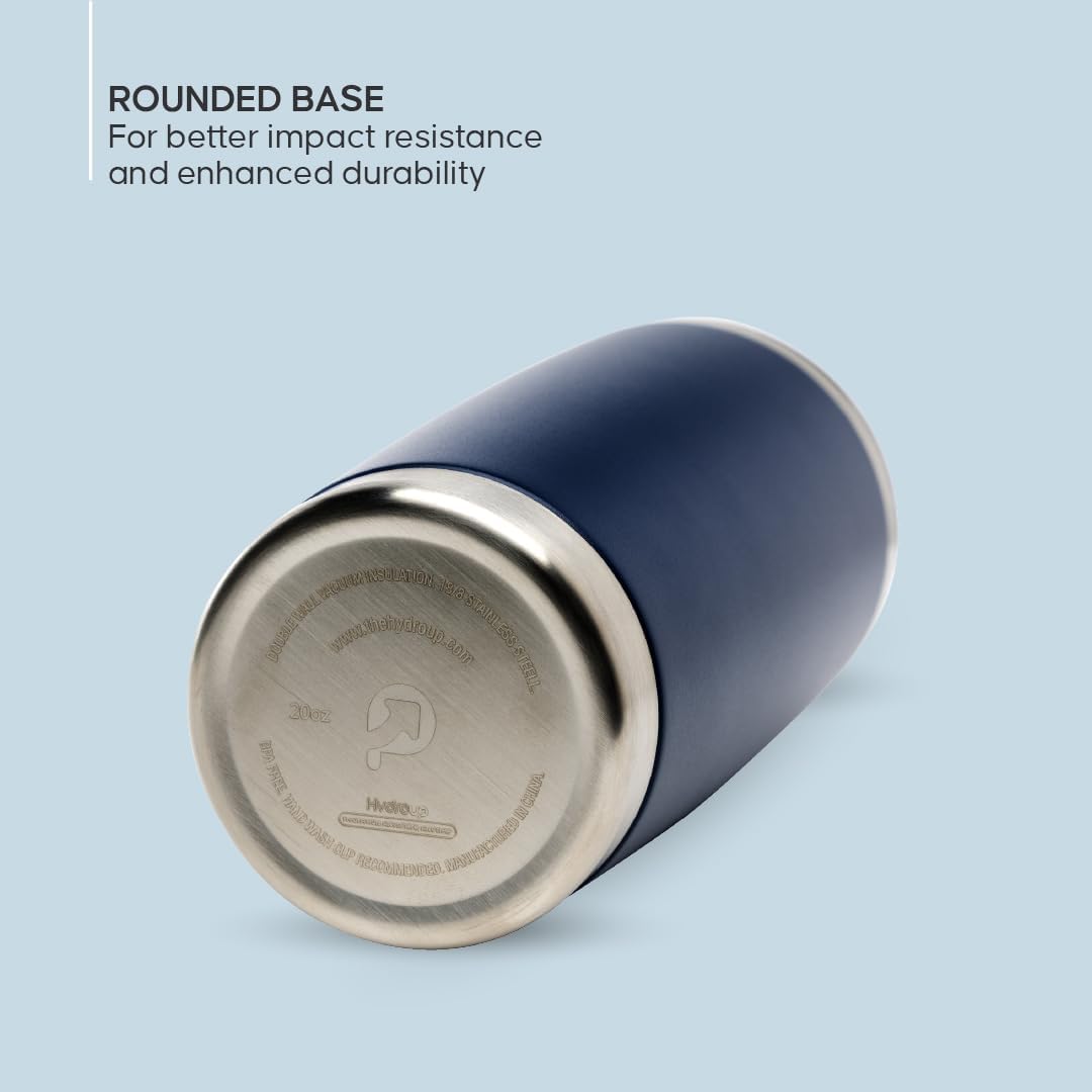 20 oz Stainless Steel Insulated Tumbler with Lid - Travel Coffee Mug & Iced Beverage Cup 