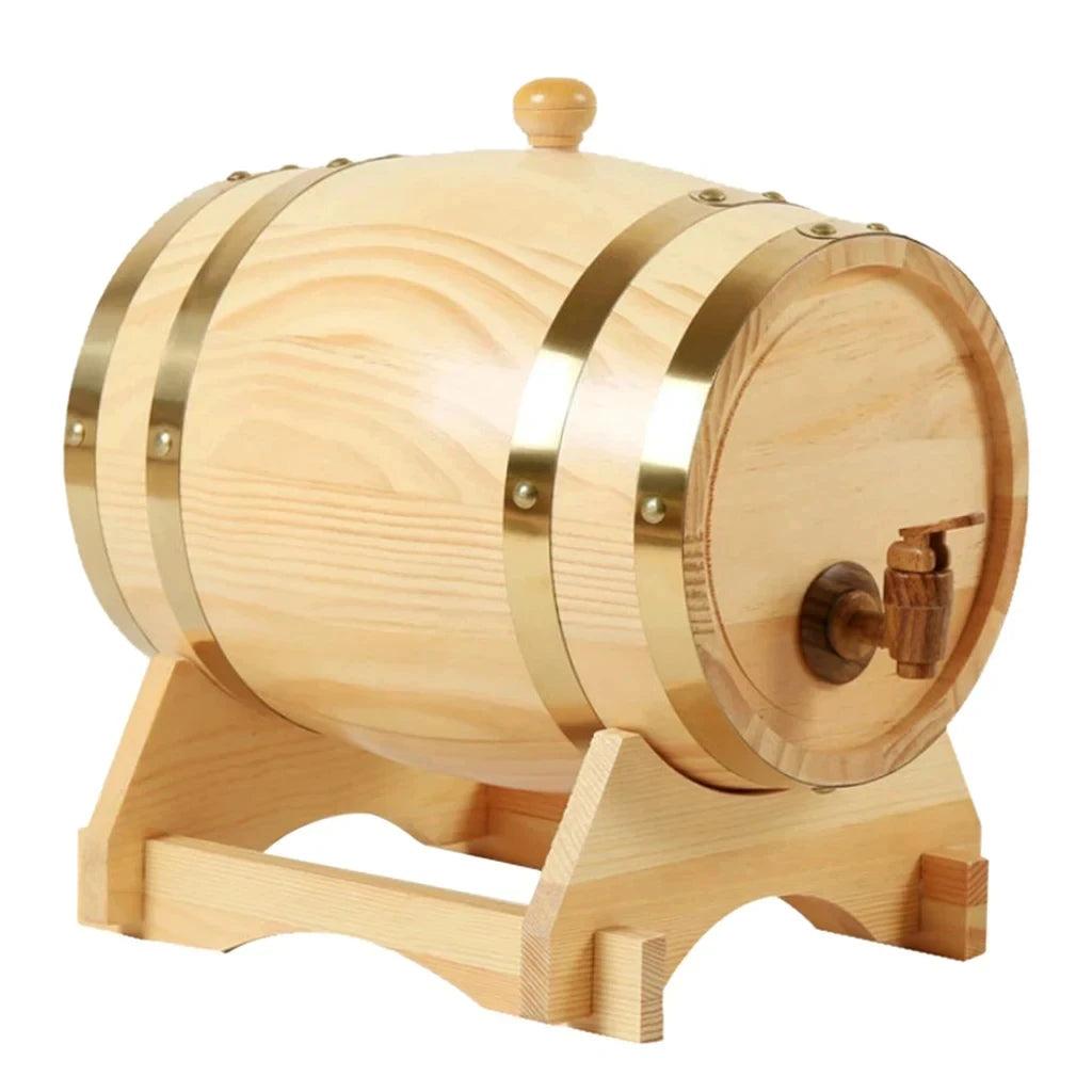 New 1L/1.5L/3L Wood Wine Barrel Vintage Oak Beer Brewing Accessories Whiskey Storage Container Home Decoration Wine Bar Tools