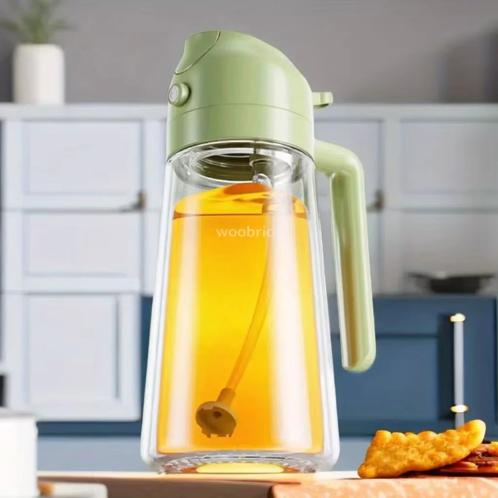 Versatile Olive Oil Spray Bottle - 2-in-1 Kitchen Dispenser for Cooking & Frying