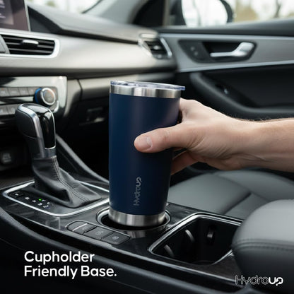 20 oz Stainless Steel Insulated Tumbler with Lid - Travel Coffee Mug & Iced Beverage Cup 