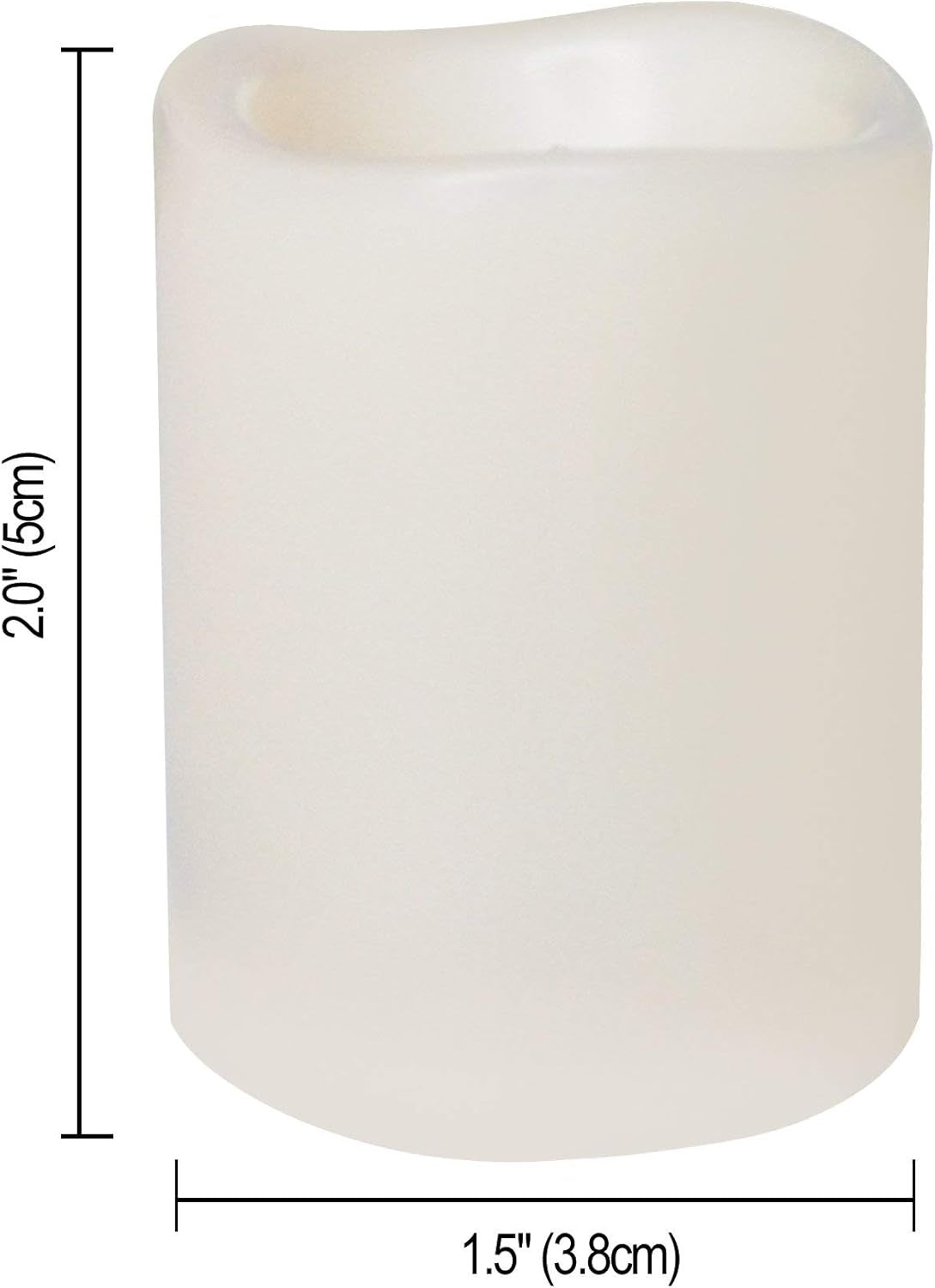 24-Pack White Battery-Operated Flameless LED Votive Candles with Flickering Effect