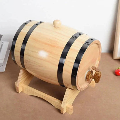 New 1L/1.5L/3L Wood Wine Barrel Vintage Oak Beer Brewing Accessories Whiskey Storage Container Home Decoration Wine Bar Tools
