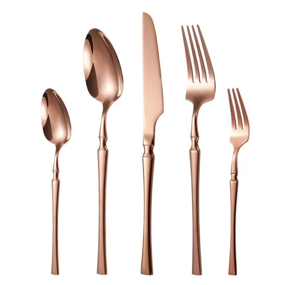 Stainless Steel Cutlery Set, 30Pcs/Set Including Spoon, Fork, Knife, Dinnerware Service Set, Tableware Set for Home Kitchen Dining Room Picnic