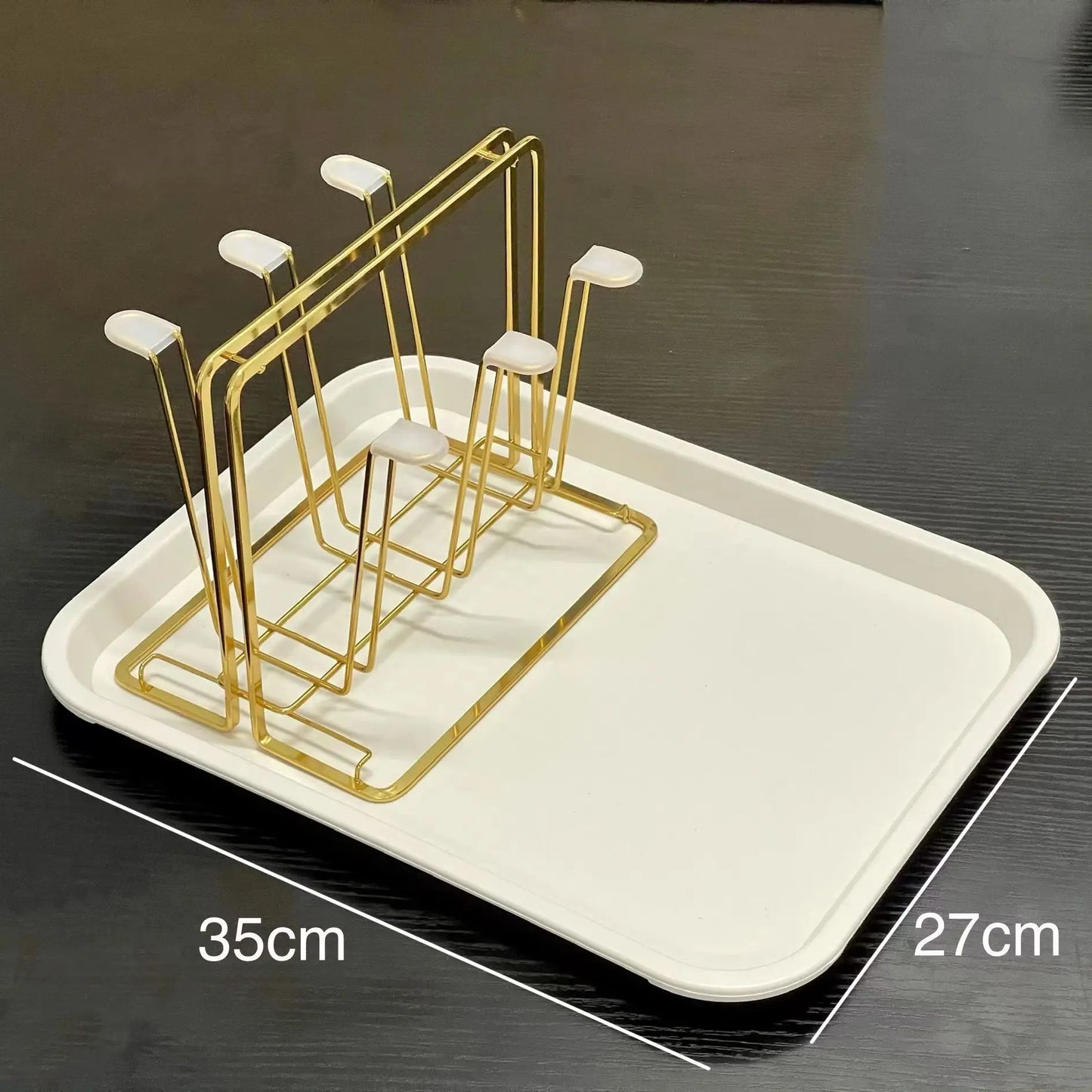 Elegant European Style Metal and Glass Water Cup Rack - Perfect for Stylish Home Organization