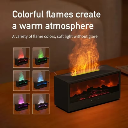 3D Flame Aromatherapy Diffuser - Realistic Fire Effect