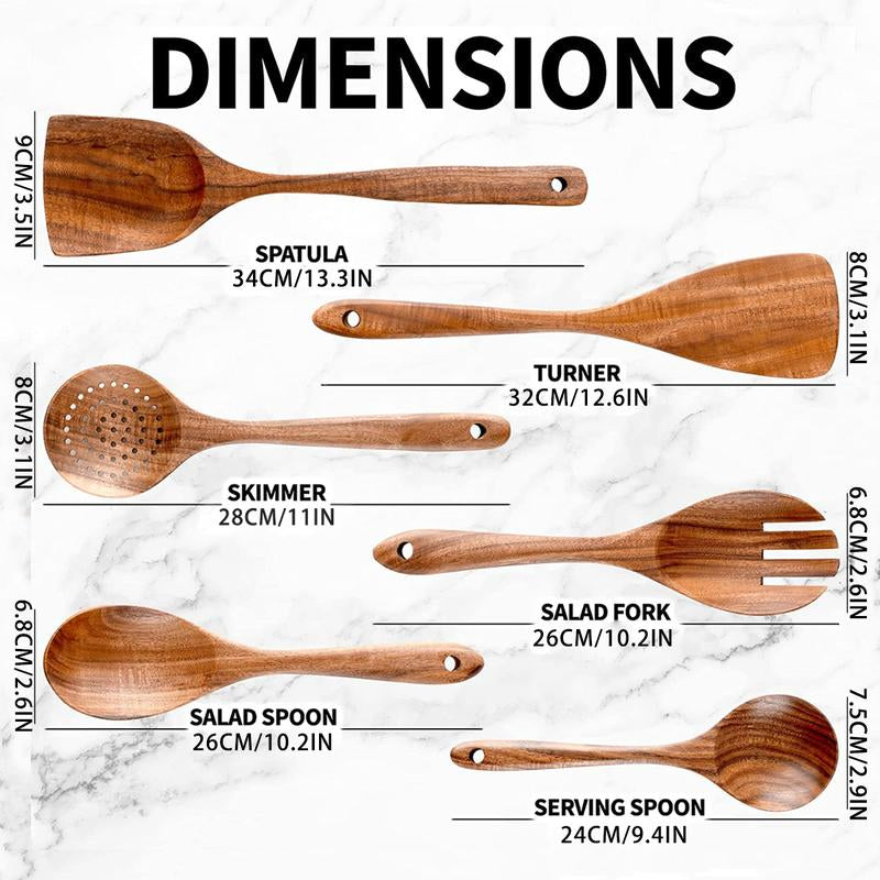 Wooden Cooking Utensils Set