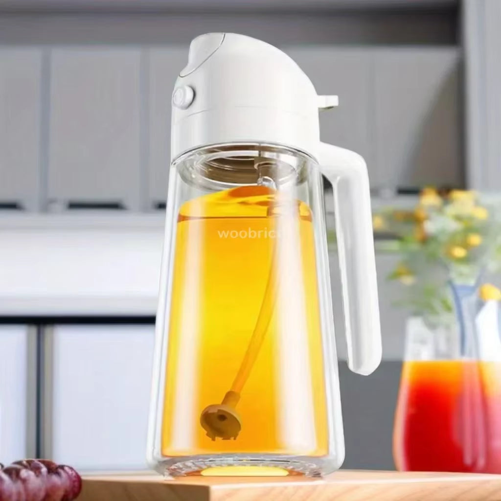 Versatile Olive Oil Spray Bottle - 2-in-1 Kitchen Dispenser for Cooking & Frying