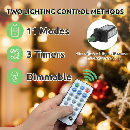 YITAHOME 6.5/7.5/9 FT Artificial Christmas Tree(With Lights), Pre-Decorated Special Style Christmas Tree, for Party, Home Decor