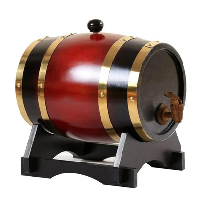 New 1L/1.5L/3L Wood Wine Barrel Vintage Oak Beer Brewing Accessories Whiskey Storage Container Home Decoration Wine Bar Tools