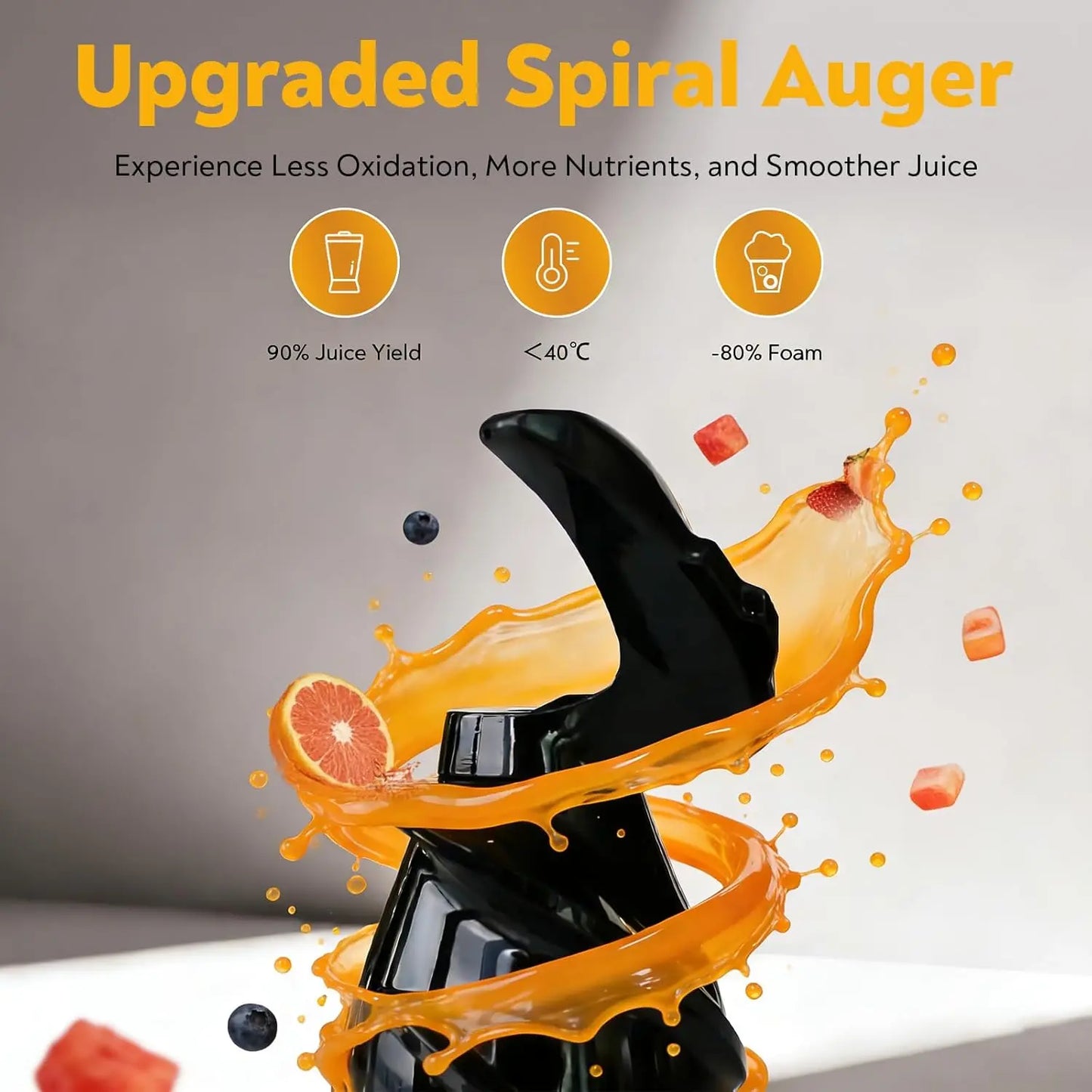 Transform Your Health with the Extra Large 300W Cold Press Juicer - Effortless Juicing with 6" Feed Chute & 57Oz Capacity for Maximum Fresh Juice Yield