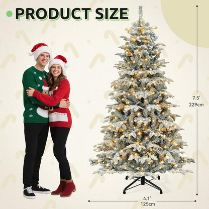 YITAHOME 6.5/7.5/9 FT Artificial Christmas Tree(With Lights), Pre-Decorated Special Style Christmas Tree, for Party, Home Decor