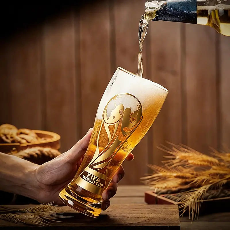Celebrate the FIFA World Cup 2026 with the Exclusive Gold Cup Edition Glass Mug – The Perfect Gift for Soccer Fans!