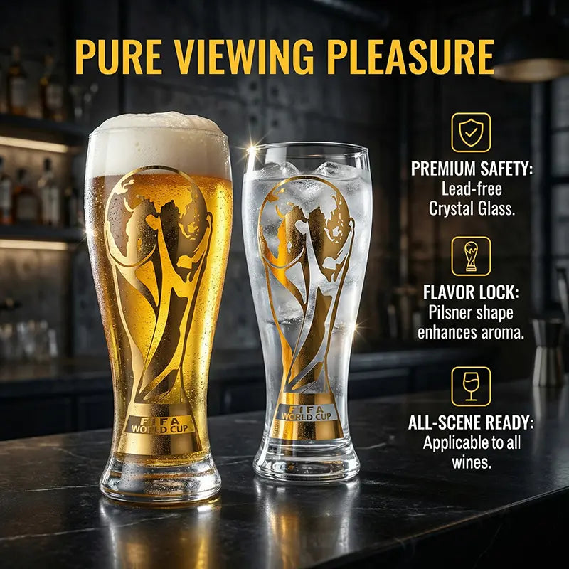 Celebrate the FIFA World Cup 2026 with the Exclusive Gold Cup Edition Glass Mug – The Perfect Gift for Soccer Fans!