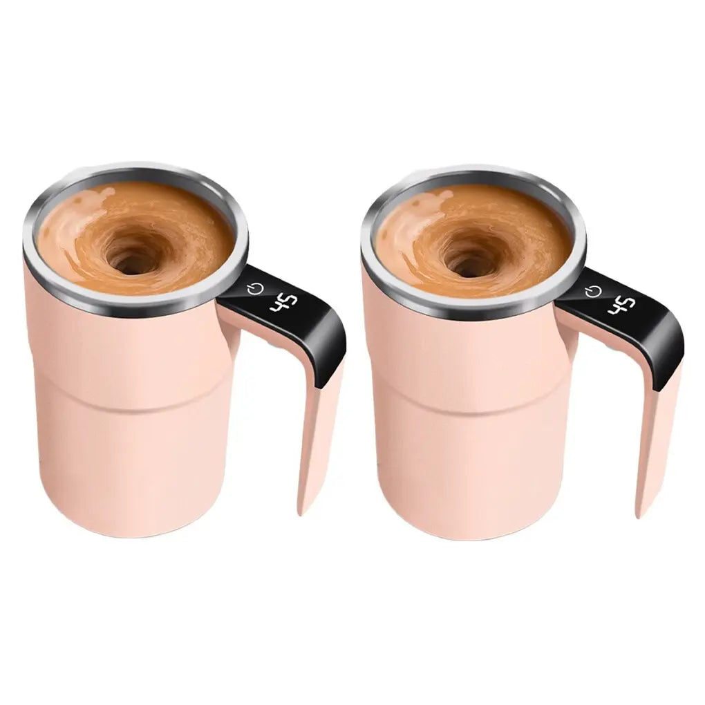 Revolutionize Your Morning Routine with the Automatic Magnetic Stirring Coffee Mug - Buy 1 Get 1 Free! USB Rechargeable, Stainless Steel, and Spill-Proof for Effortless Mixing at Home or On-the-Go